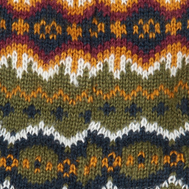 Barbour Case Fair Isle Dog Jumper - Olive