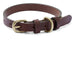 Le Chameau Leather Dog Collar - Dark Brown