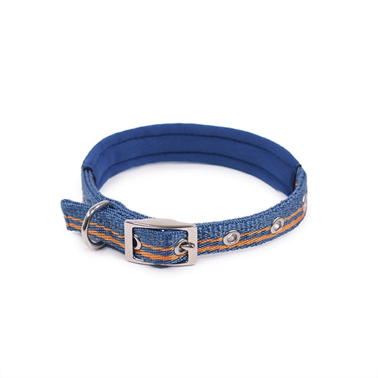 Rosewood Reflective Padded Dog Collar - Blue