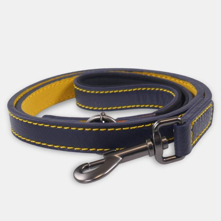 Joules Leather Dog Lead - Navy