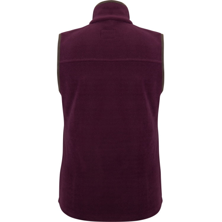 Hoggs of Fife Ladies Stenton Fleece Gilet - Merlot