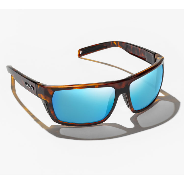Bajio Palometa Polycarbonate Sunglasses - Dark Tortoise Matte Frame - Blue Mirror Lens