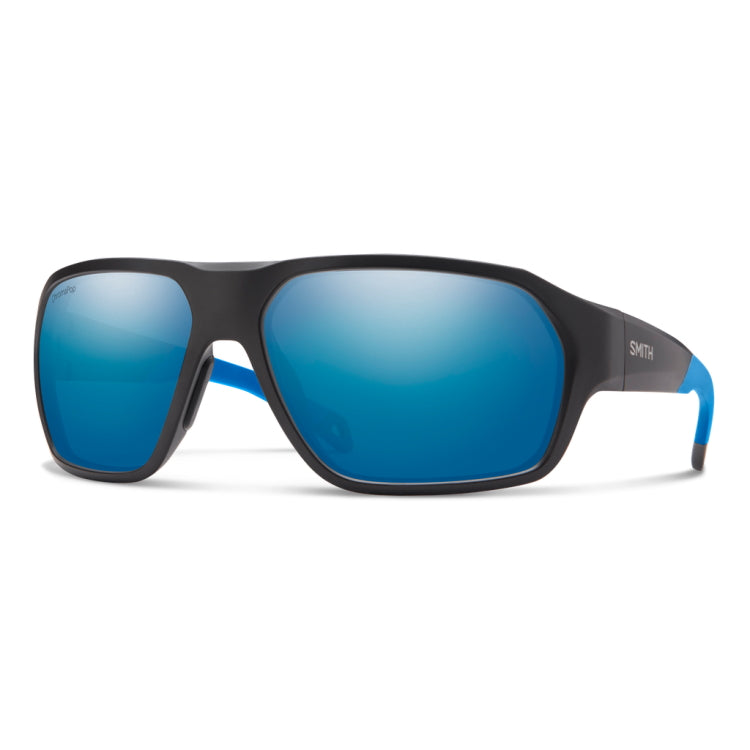 Smith Optics Deckboss Sunglasses - Matte Black/Blue Frame - Polar Blue Mirror Lens