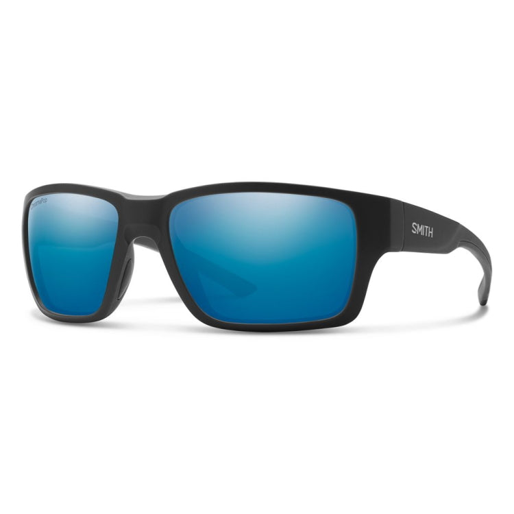 Smith Optics Outback Sunglasses - Matte Black Frame - Polar Blue Mirror Lens