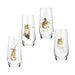 Royal Worcester Wrendale Designs Assorted Country Animals Hi-Ball Glasses Set of 4