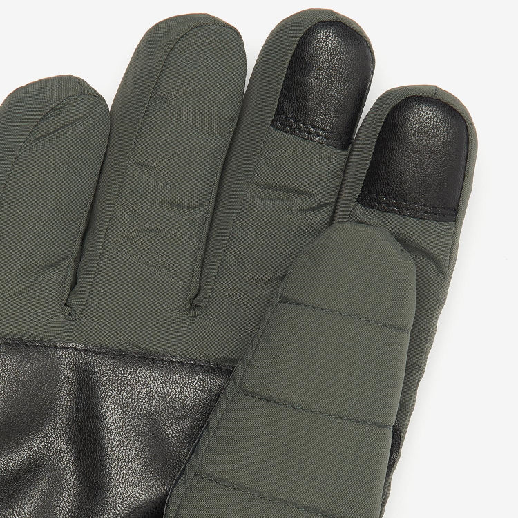 Barbour Banff Quilted Gloves Olive John Norris
