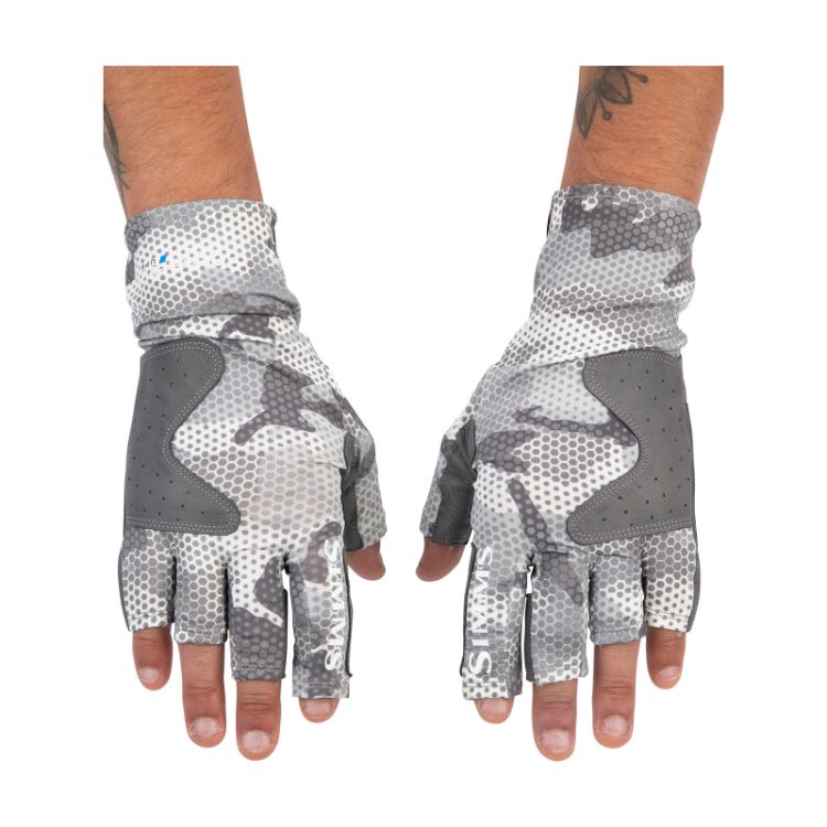 Simms Solarflex Guide Glove - Hex Flo Camo Steel