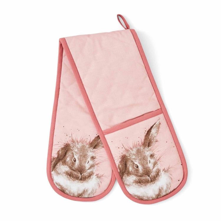 Wrendale Designs Coloured Collection Bathtime Rabbit Double Oven Glove