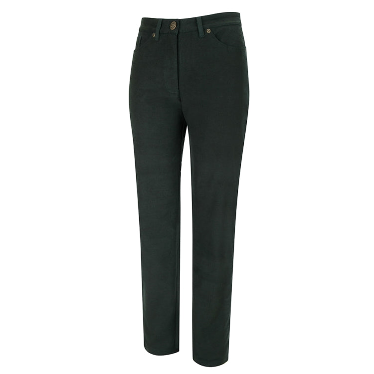 Hoggs of Fife Ladies Catrine Technical Stretch Moleskin Jeans - Forest Green