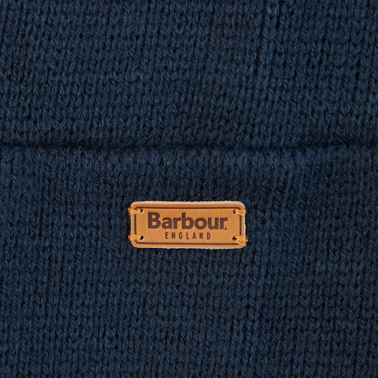 Barbour Hooded Pom Dog Jumper - Navy