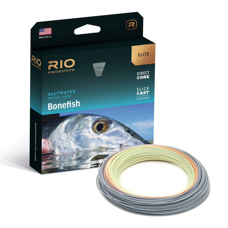 Rio Elite Bonefish Fly Line Light - Sand/Orange/Blue