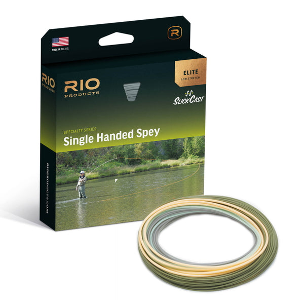Rio Elite Single Handed Spey Floating Line - Peach/Camo