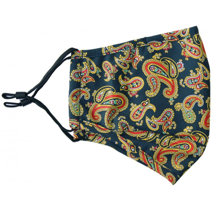 John Norris Country Face Mask - Navy Paisley