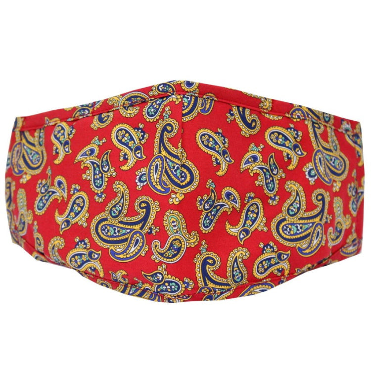 John Norris Country Face Mask - Red Paisley
