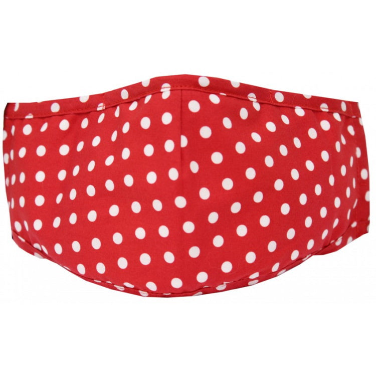 John Norris Country Face Mask - Red Polka