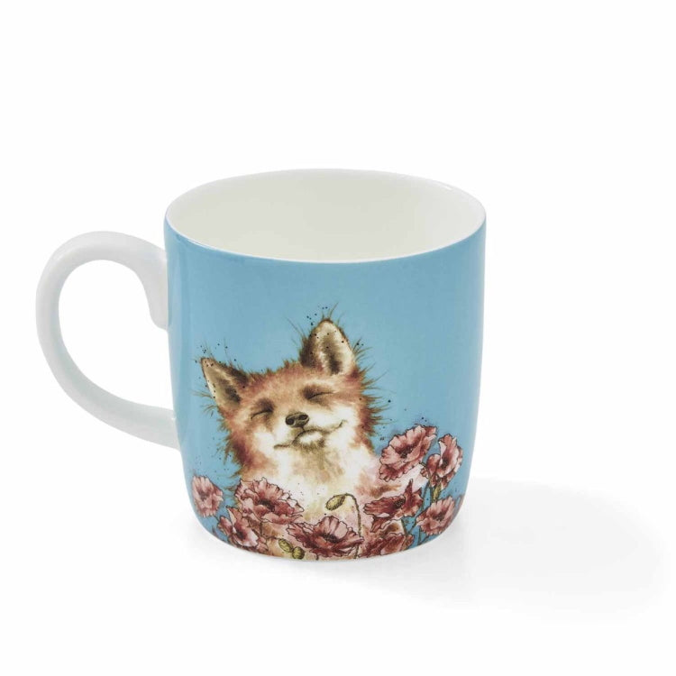 Wrendale Designs Coloured Collection Large Mug - Poppy Field Fox