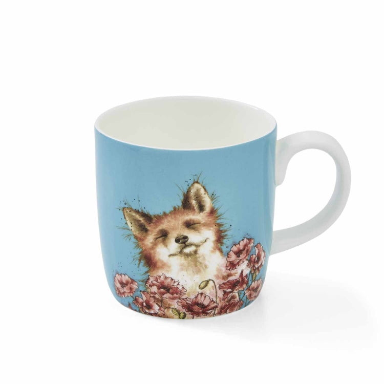 Wrendale Designs Coloured Collection Large Mug - Poppy Field Fox