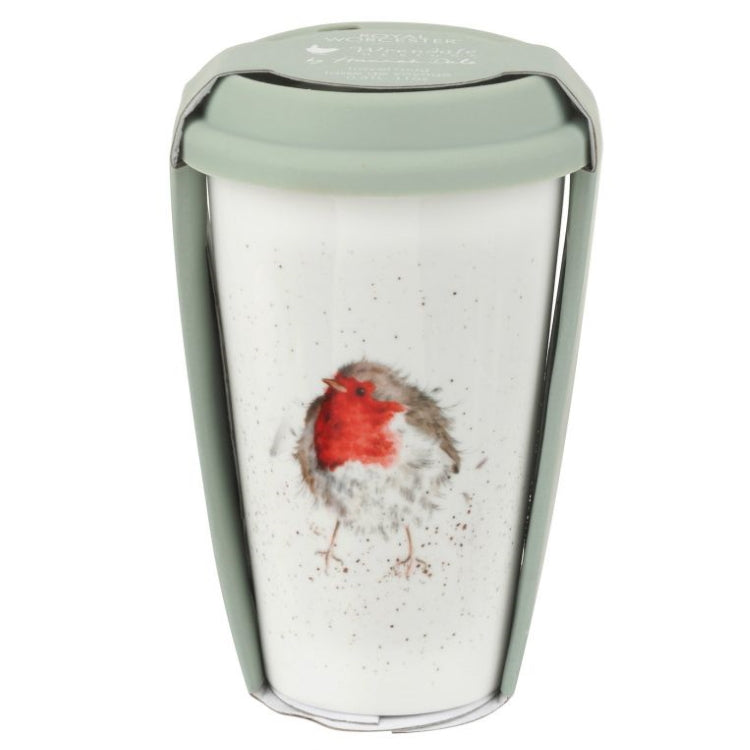Royal Worcester Wrendale Travel Mug - Garden Friend (Robin)
