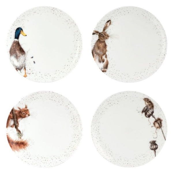 Royal Worcester Wrendale 10½in Dinner Plates Assorted Set of 4