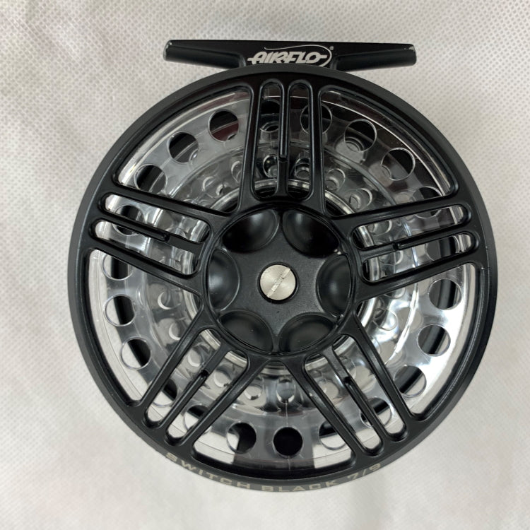 USED Airflo Switch Black Cassette Fly Reel 7/9 Complete in Bag/Box with 4 Spare Spools (108)