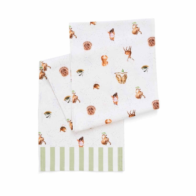 Wrendale Designs Woodland and Stripes Table Runner