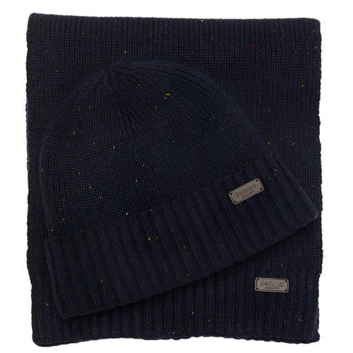Barbour Carlton Fleck Beanie and Scarf Gift Set