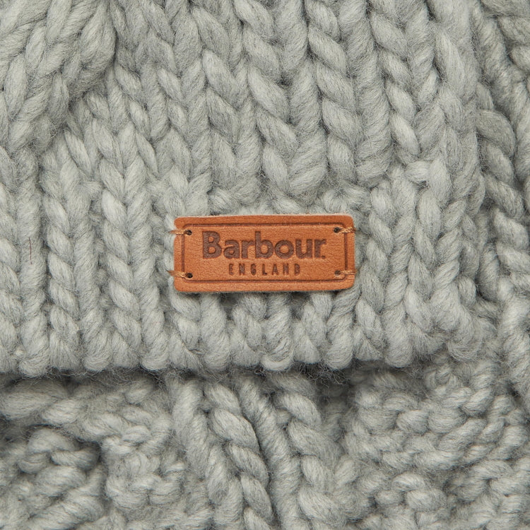 Barbour Ladies Penshaw Beanie and Scarf Set - Grey