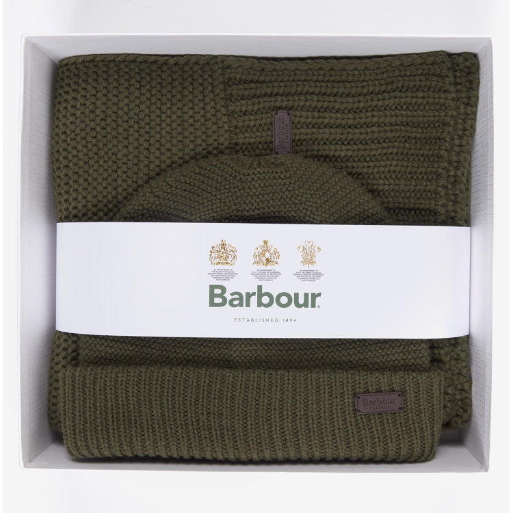 Barbour Wingate Beanie and Scarf Gift Set