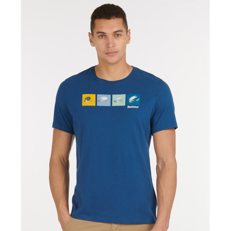 Barbour Fish Fly Tee Shirt - Estate Blue