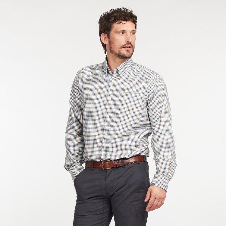Barbour Henderson Thermo Weave Shirt - Ecru Marl