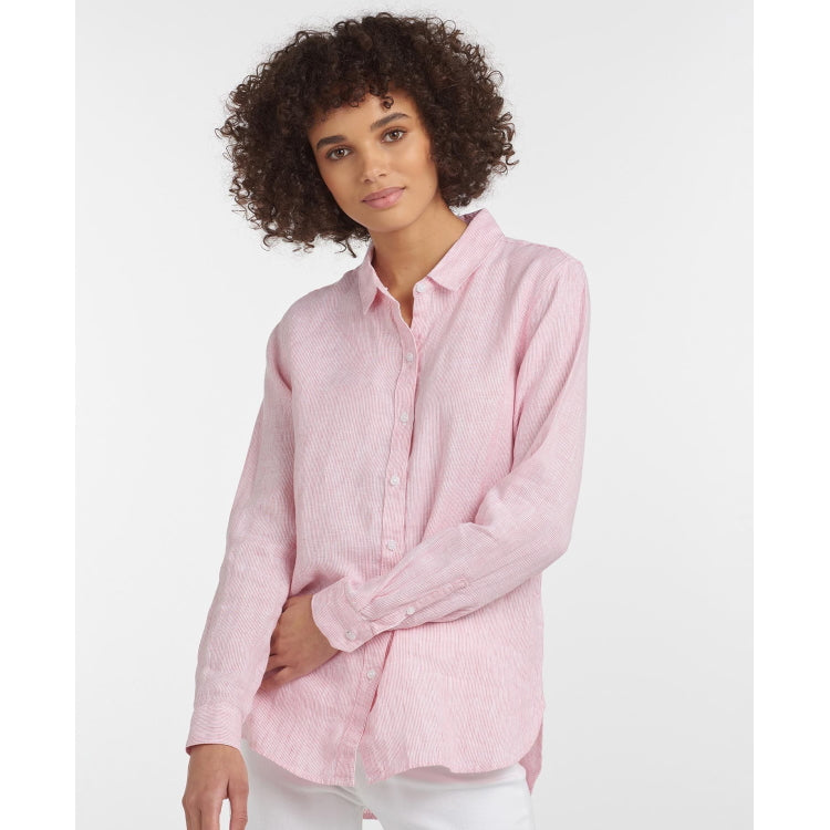 Barbour Ladies Marine Shirt - Pink/White