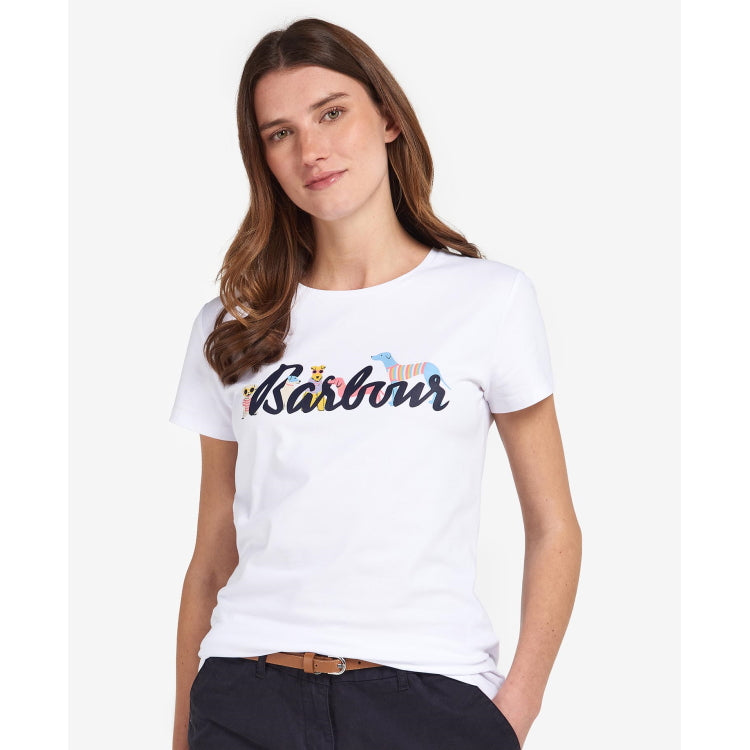 Barbour Ladies Southport Tee Shirt - White