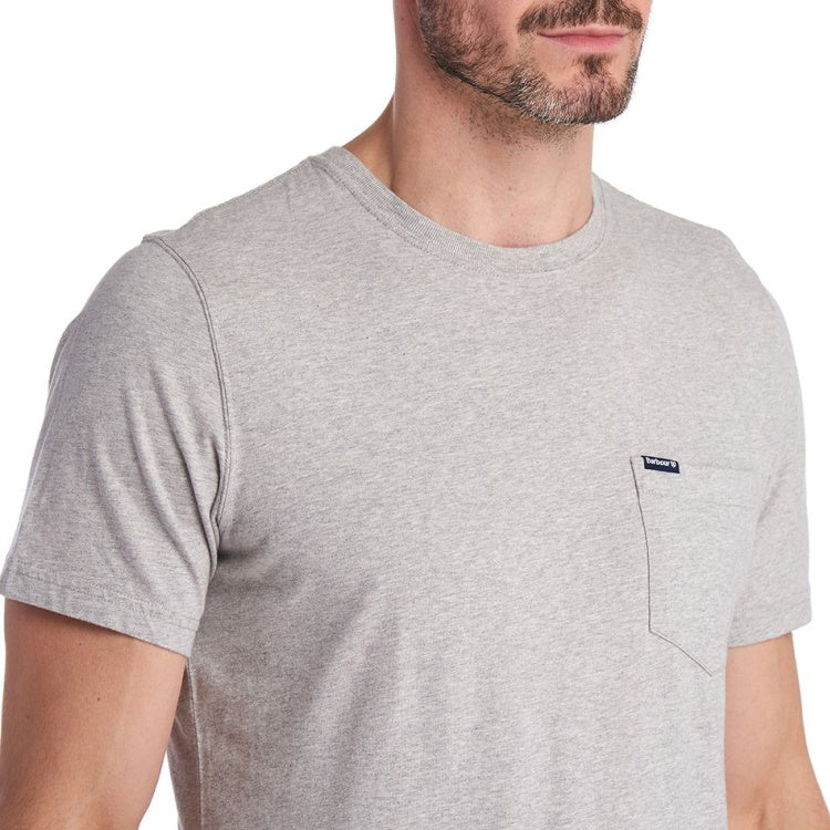 Barbour Logo Pocket Tee Shirt - Grey Marl