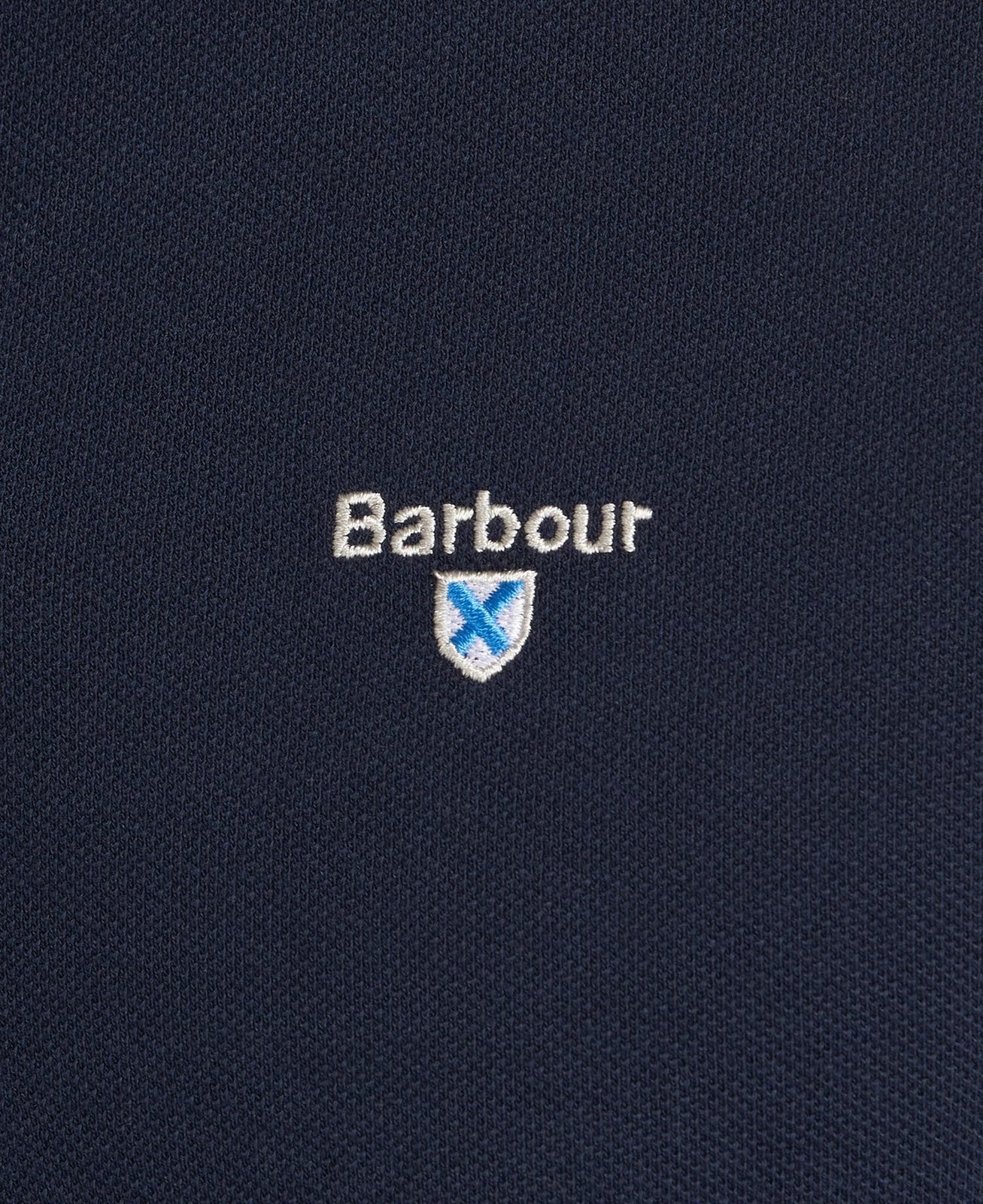 Barbour Tartan Pique Polo Shirt - New Navy - John Norris