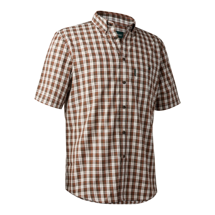 Deerhunter Jeff Short Sleeved Shirt - Brown Check