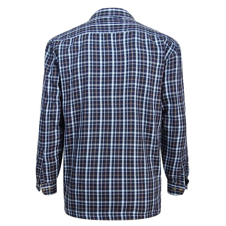 Hoggs of Fife Bark Micro Fleece Lined Shirt - Navy/Brown Check