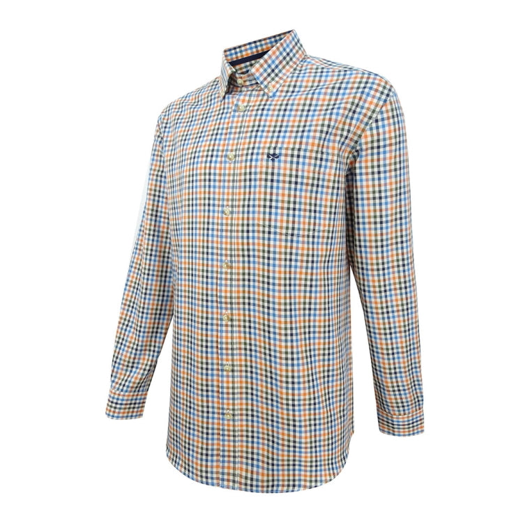 Hoggs of Fife Dundas Oxford Shirt - Rust/Blue Check