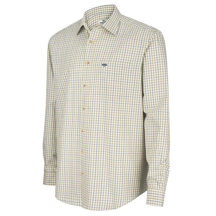 Hoggs of Fife Inverness Cotton Tattersall Shirt - Navy/Olive