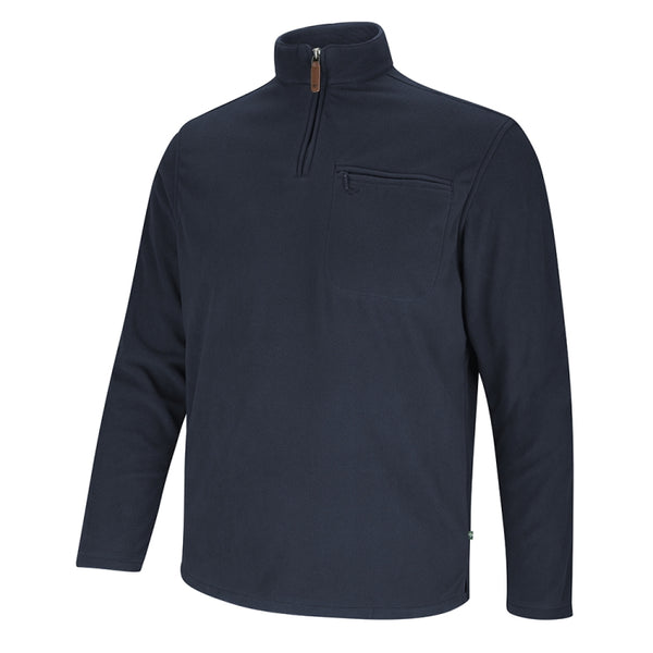 Hoggs of Fife Islander 1/4 Zip Micro-Fleece Shirt - Navy