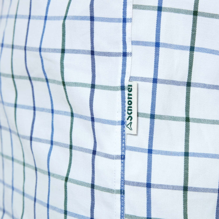 Schoffel Brancaster Shirt - Racing Green/Navy Wide
