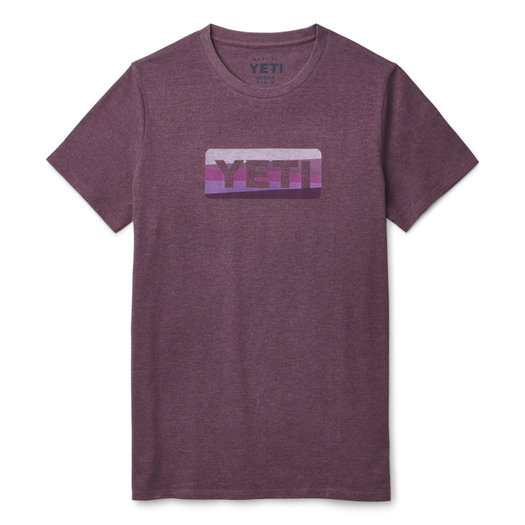 Yeti Ladies Sunrise Badge T-Shirt - Heather Plum