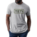 Yeti Camo Logo Badge Short Sleeve T-Shirt - Heather Grey