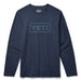 Yeti Logo Badge Long Sleeve T-Shirt - Navy
