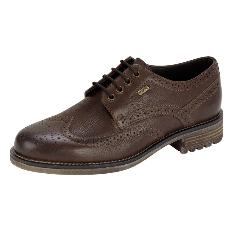 Hoggs of Fife Connel Waterproof Brogue Shoes - Antique Brown
