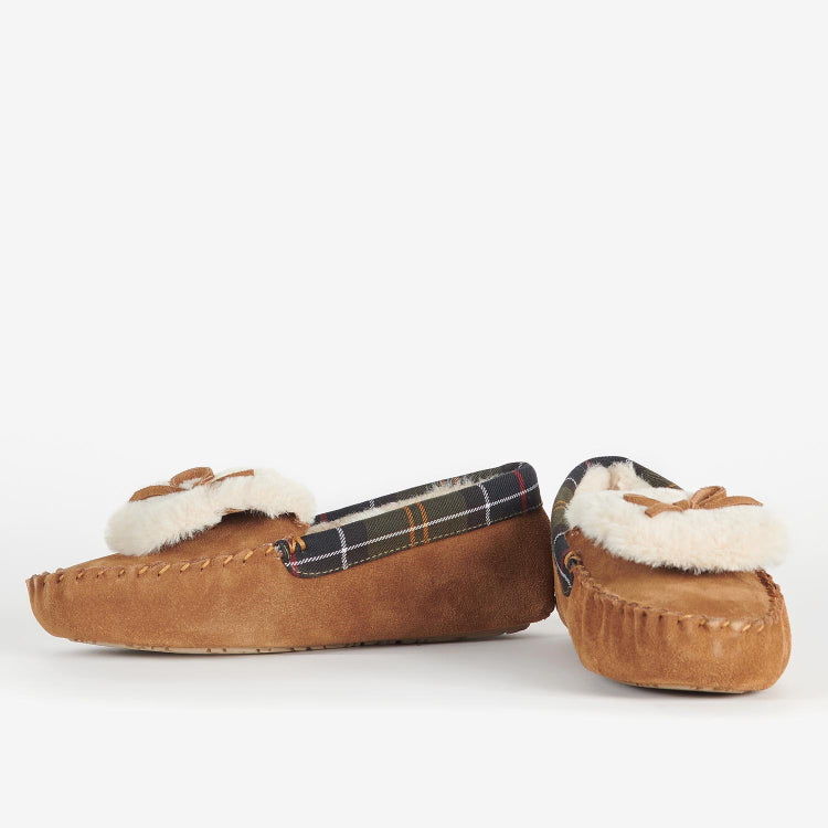 Barbour Ladies Darcie Slippers - Tan Suede