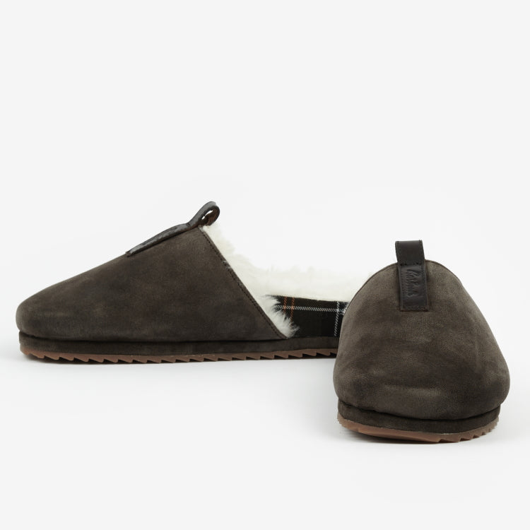 Barbour Ladies Phoebe Suede Mule Slippers - Coco