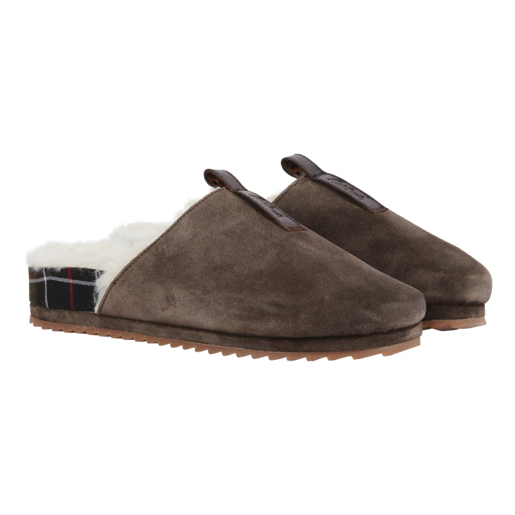 Barbour Ladies Phoebe Suede Mule Slippers - Coco 