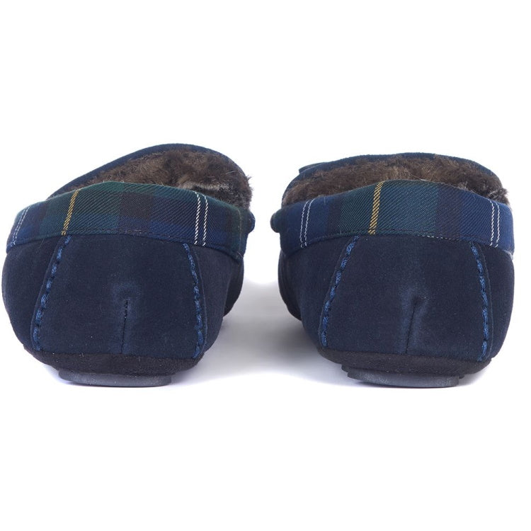 Barbour Tueart Moccasin Slippers - Navy Suede