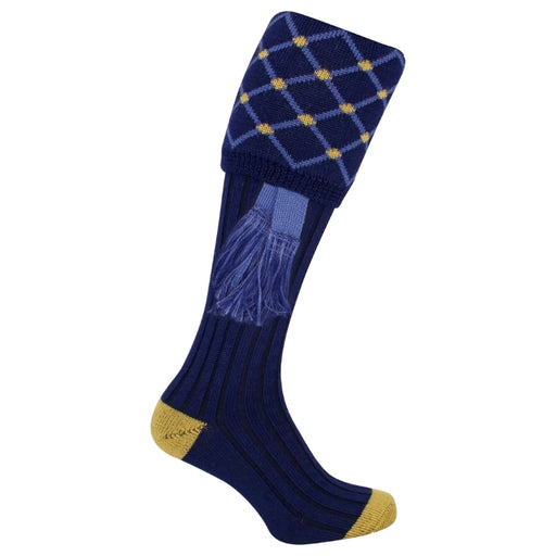 Jack Pyke Diamond Socks - Navy/Gold/Light Blue