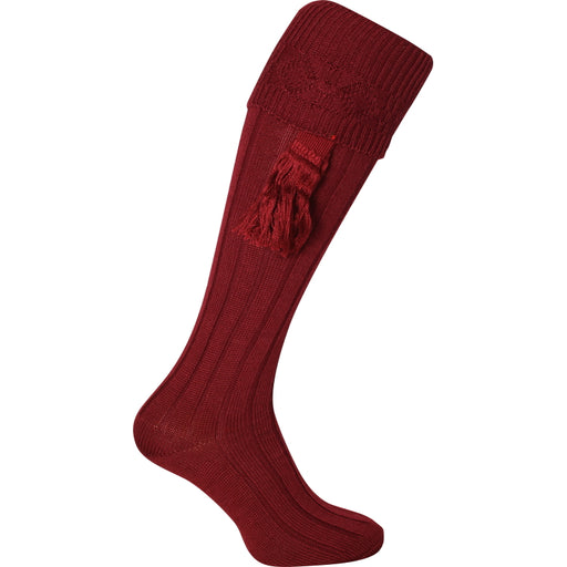 Jack Pyke Plain Shooting Socks - Burgundy